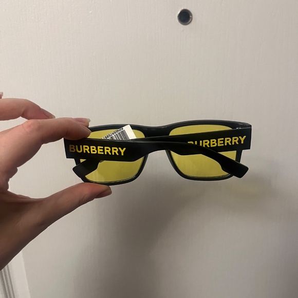 Burberry KNIGHT BE4358 Black/Yellow Sunglasses - Picture 7 of 7